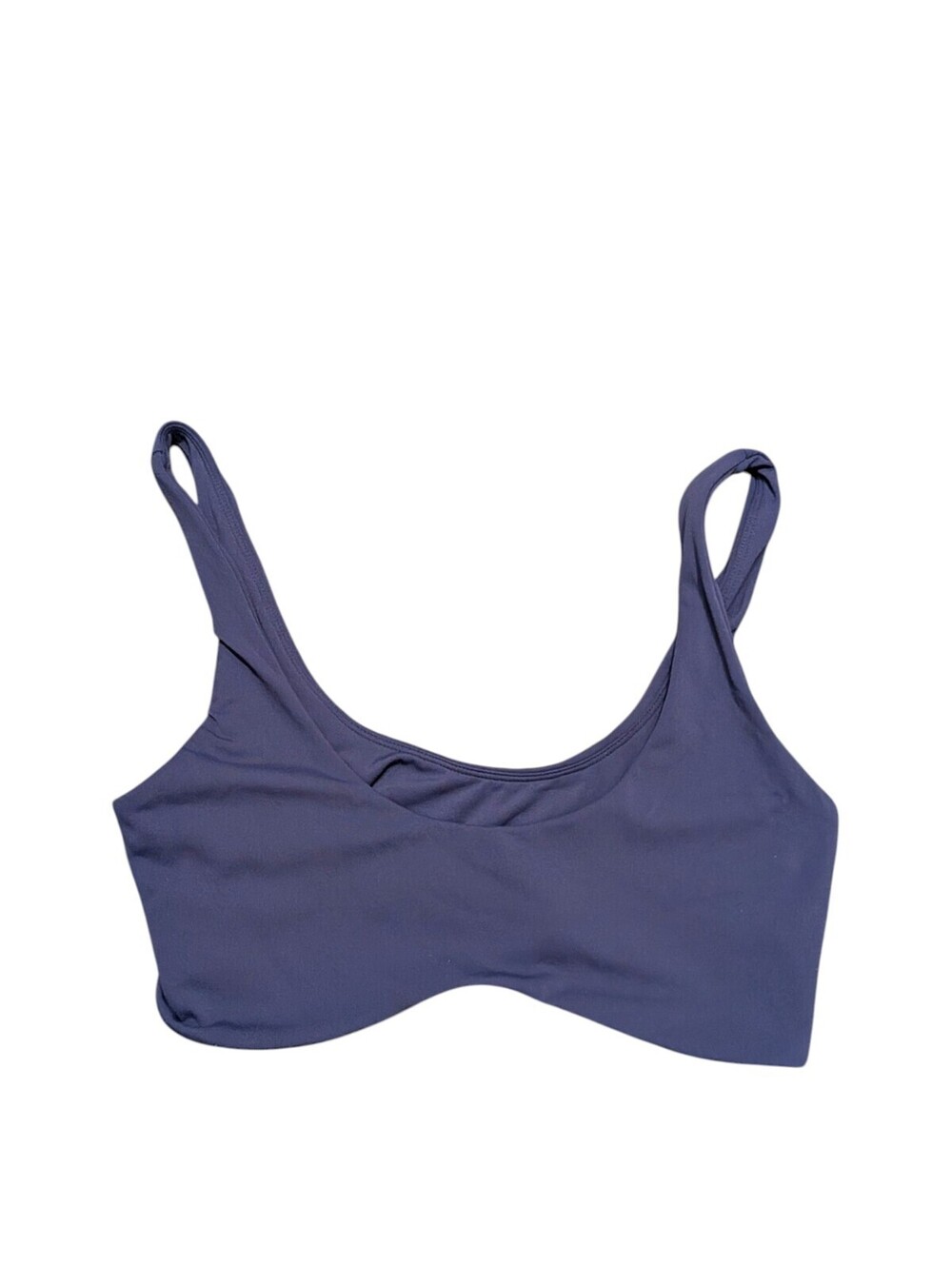 Cosmolle Seamless Wireless Bralette Navy Blue Scoop Neck Stretch Bra M
